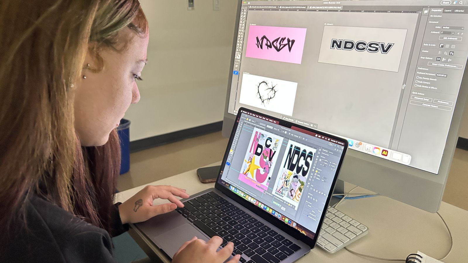 Graphic Design student working