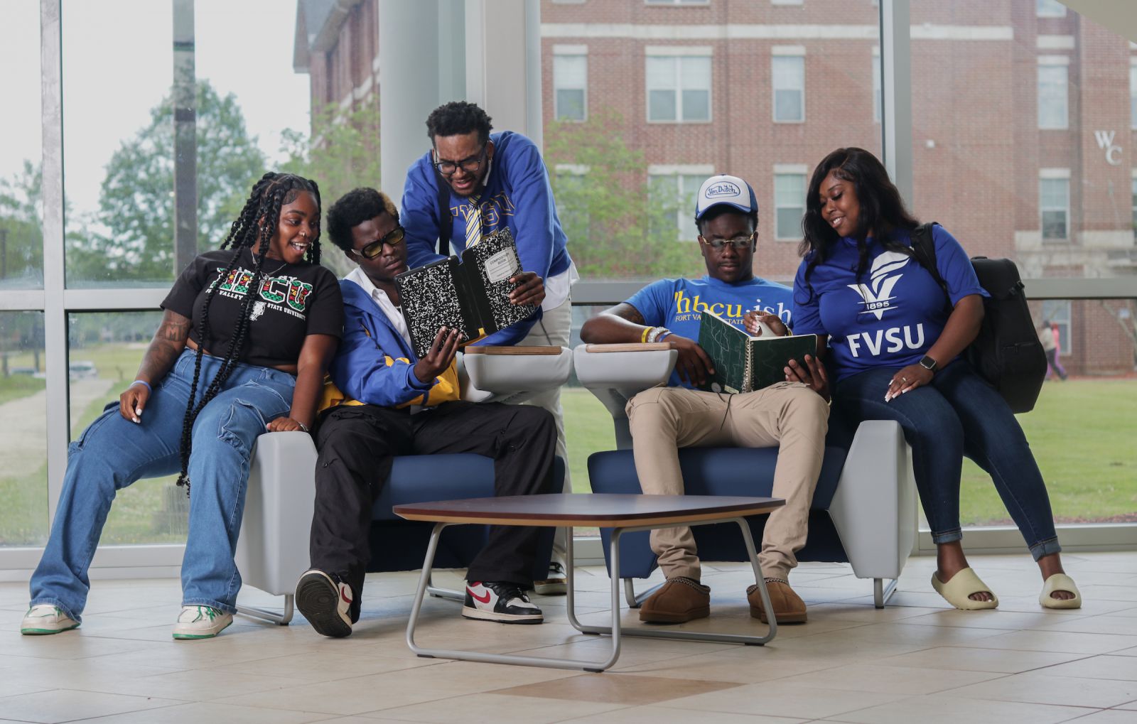 Students gathered for study and socializing