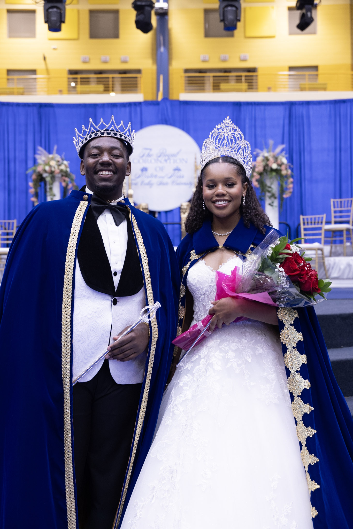 photo of Mister and Miss Fort Valley State University wearing crowns.