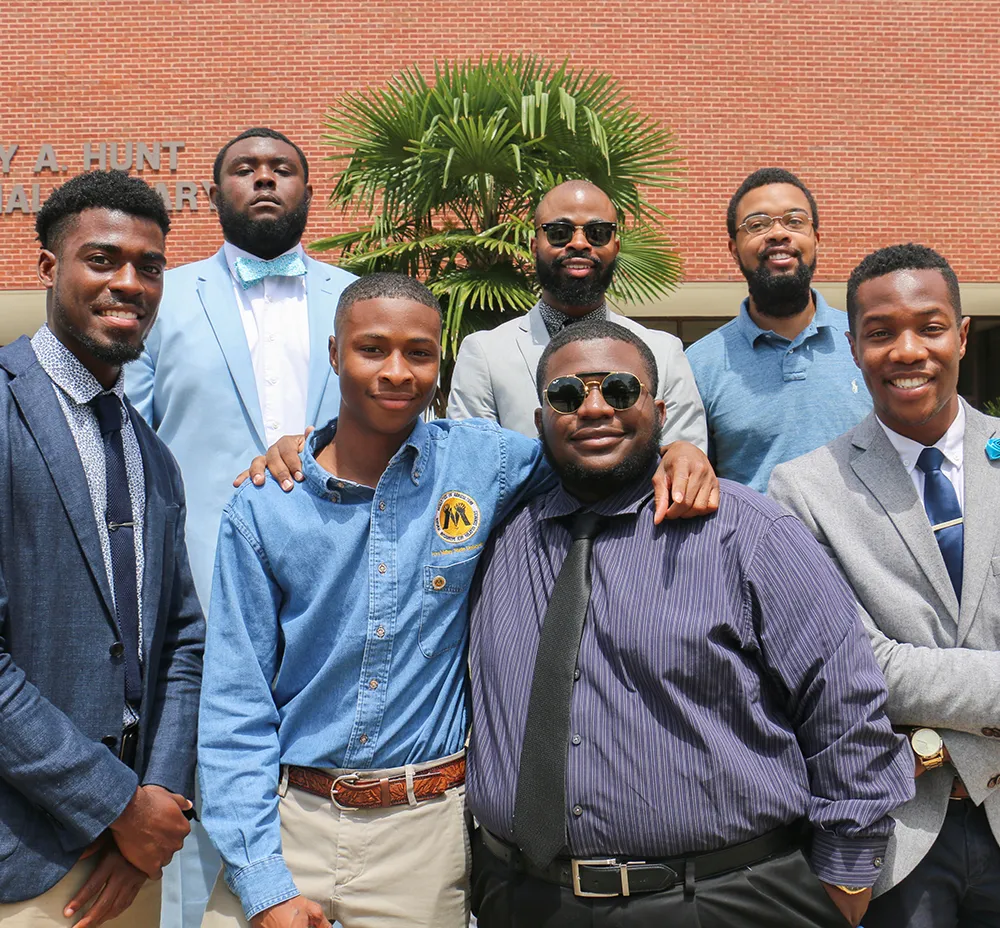 Freshman students completing orientation