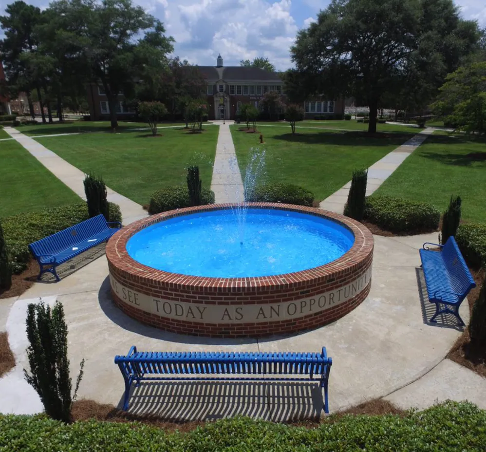 FVSU Mascot sitting on a bench